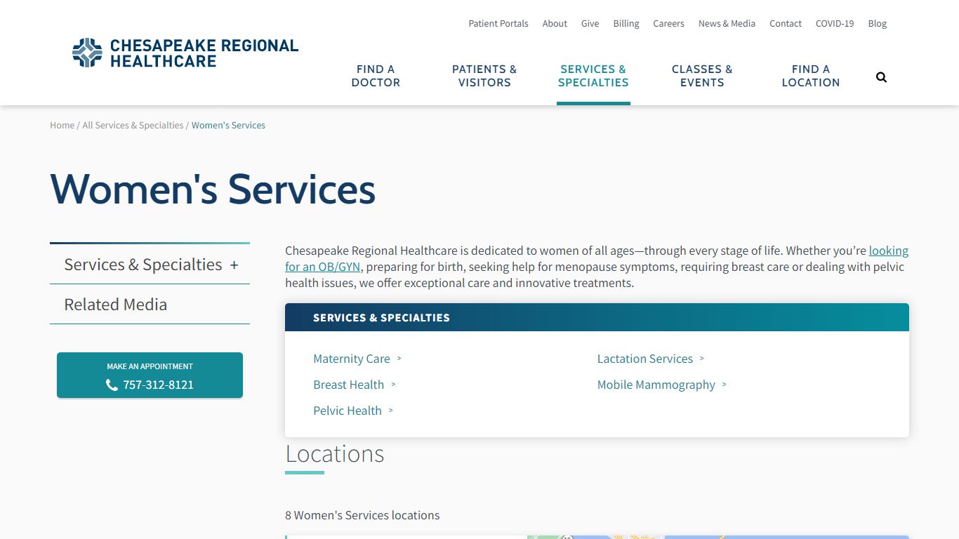 Women's Services | Chesapeake Regional Healthcare